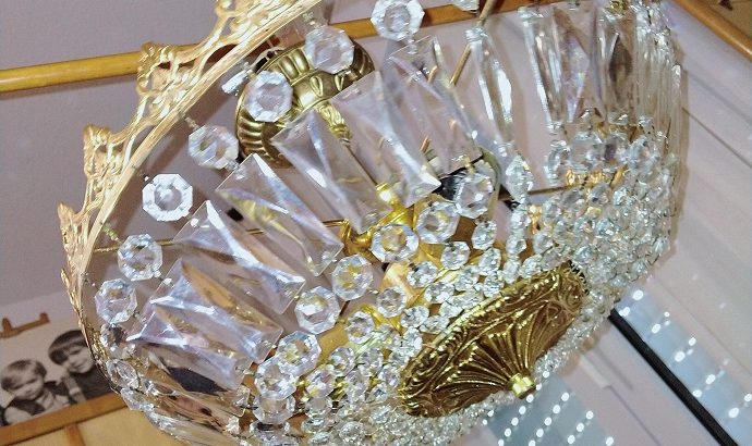 Lampara de cristal de roca
