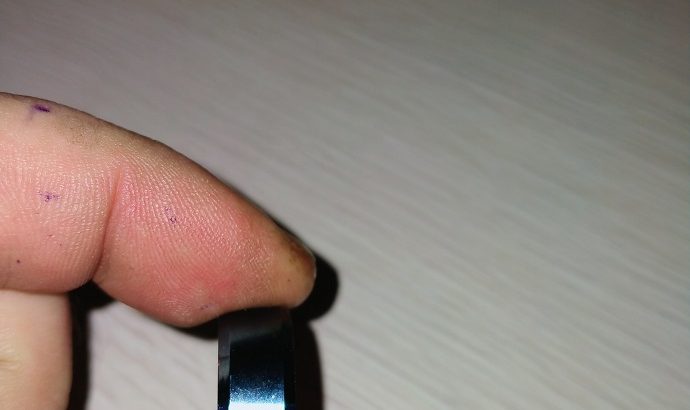 Anillo de hombre de color azul