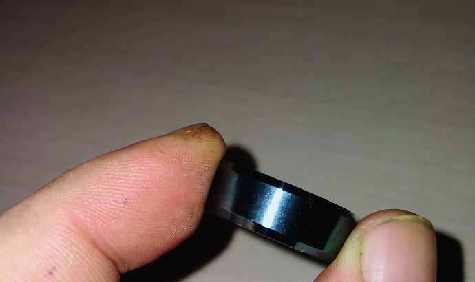 Anillo de hombre de color azul
