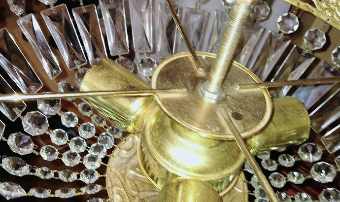 Lampara de cristal de roca